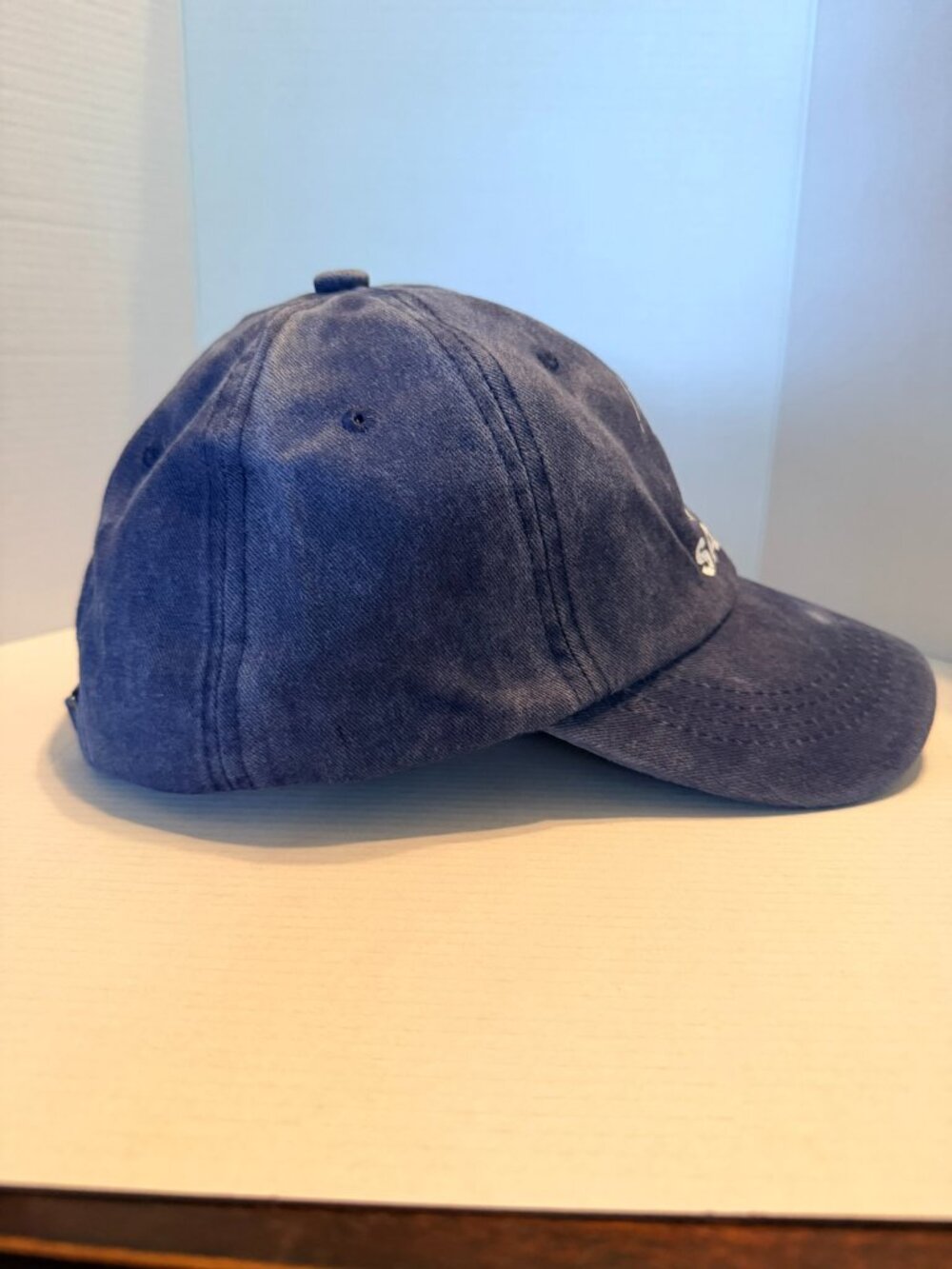 “SALTY” Navy Blue Distressed/Acid Washed Baseball Hat (BRAND-NEW & CUTE!) - Picture 5 of 8